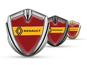 Renault Emblem Fender Badge Luxury Finish Stainless Steel